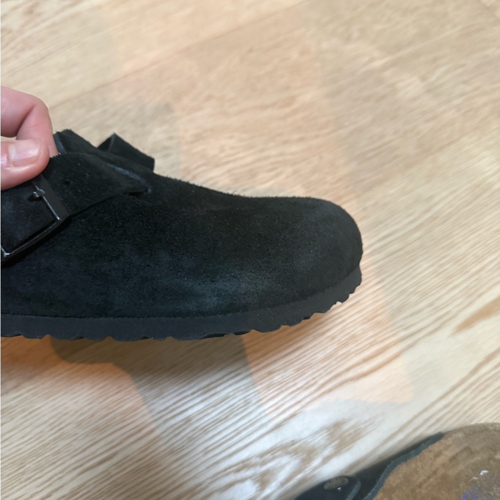 Birkenstock Boston Suede Black size 41 - soft footbed - Picture 7 of 9